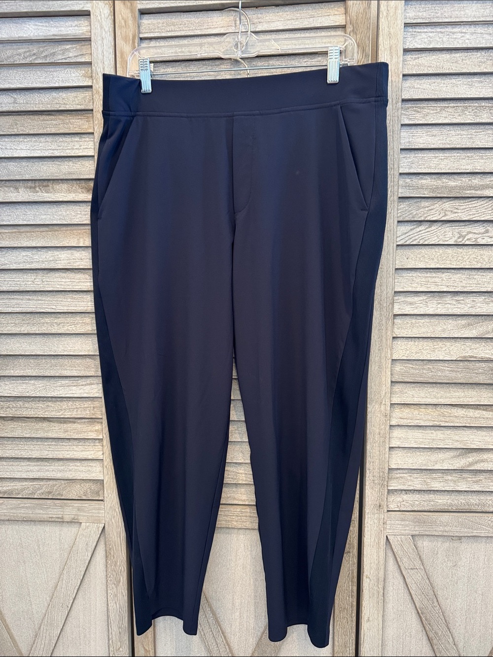 Atheleta Navy Blue Women's Pull-On Stretch Relaxed ankle pants size 14p